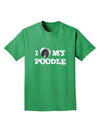 I Heart My Poodle Adult Dark T-Shirt by TooLoud-Mens T-Shirt-TooLoud-Kelly-Green-Small-Davson Sales