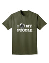 I Heart My Poodle Adult Dark T-Shirt by TooLoud-Mens T-Shirt-TooLoud-Military-Green-Small-Davson Sales