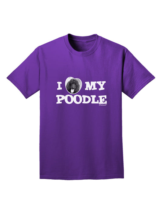 I Heart My Poodle Adult Dark T-Shirt by TooLoud-Mens T-Shirt-TooLoud-Purple-Small-Davson Sales