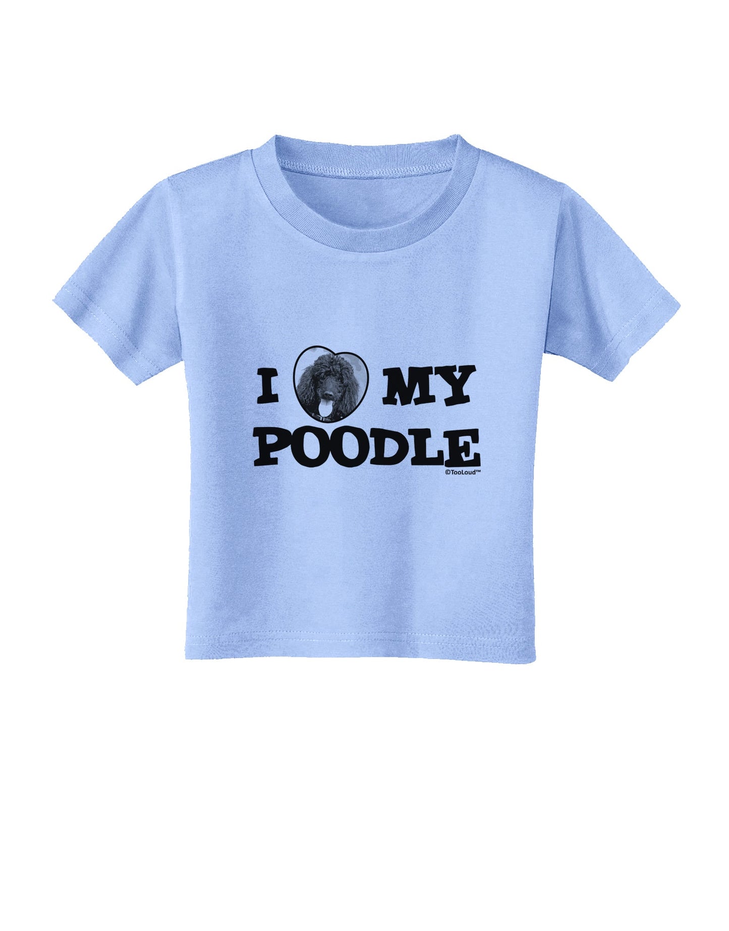 I Heart My Poodle Toddler T-Shirt by TooLoud-Toddler T-Shirt-TooLoud-Aquatic-Blue-2T-Davson Sales