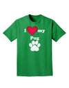 I Heart My Pug Adult Dark T-Shirt by TooLoud-Mens T-Shirt-TooLoud-Kelly-Green-Small-Davson Sales