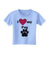 I Heart My Pug Toddler T-Shirt by TooLoud-Toddler T-Shirt-TooLoud-Aquatic-Blue-2T-Davson Sales