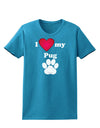 I Heart My Pug Womens Dark T-Shirt by TooLoud-TooLoud-Turquoise-X-Small-Davson Sales