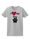 I Heart My Pug Womens T-Shirt by TooLoud-TooLoud-AshGray-X-Small-Davson Sales