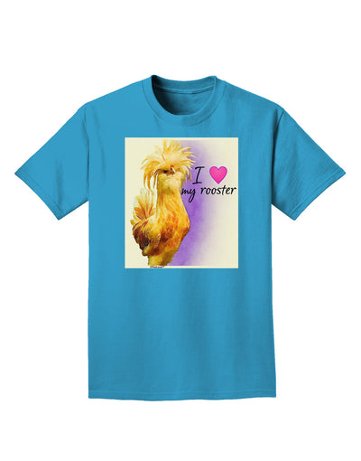 I Heart My Rooster Adult Dark T-Shirt-Mens T-Shirt-TooLoud-Turquoise-Small-Davson Sales