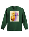 I Heart My Rooster Adult Long Sleeve Dark T-Shirt-Wall Clock-TooLoud-Dark-Green-Small-Davson Sales