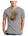 I Heart My Rooster Adult V-Neck T-shirt-Mens V-Neck T-Shirt-TooLoud-HeatherGray-Small-Davson Sales