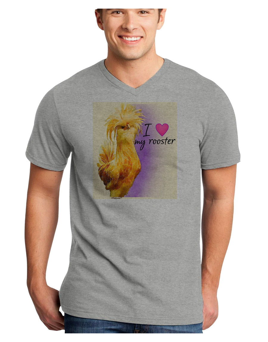 I Heart My Rooster Adult V-Neck T-shirt-Mens V-Neck T-Shirt-TooLoud-White-Small-Davson Sales