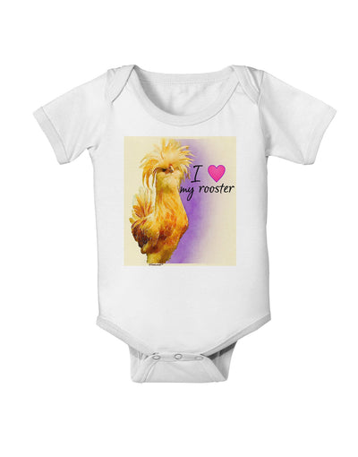 I Heart My Rooster Baby Romper Bodysuit-Baby Romper-TooLoud-White-06-Months-Davson Sales