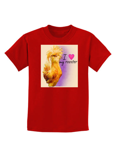 I Heart My Rooster Childrens Dark T-Shirt-Childrens T-Shirt-TooLoud-Red-X-Small-Davson Sales