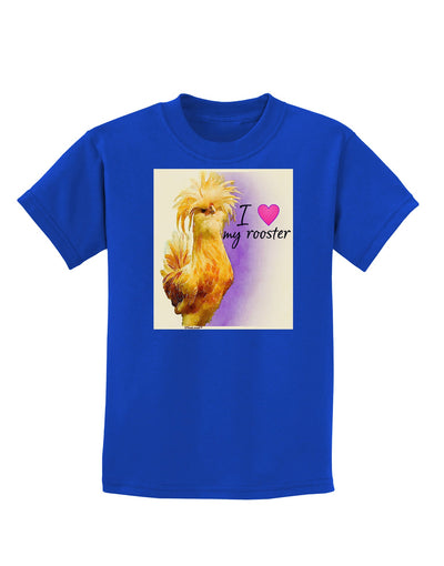 I Heart My Rooster Childrens Dark T-Shirt-Childrens T-Shirt-TooLoud-Royal-Blue-X-Small-Davson Sales