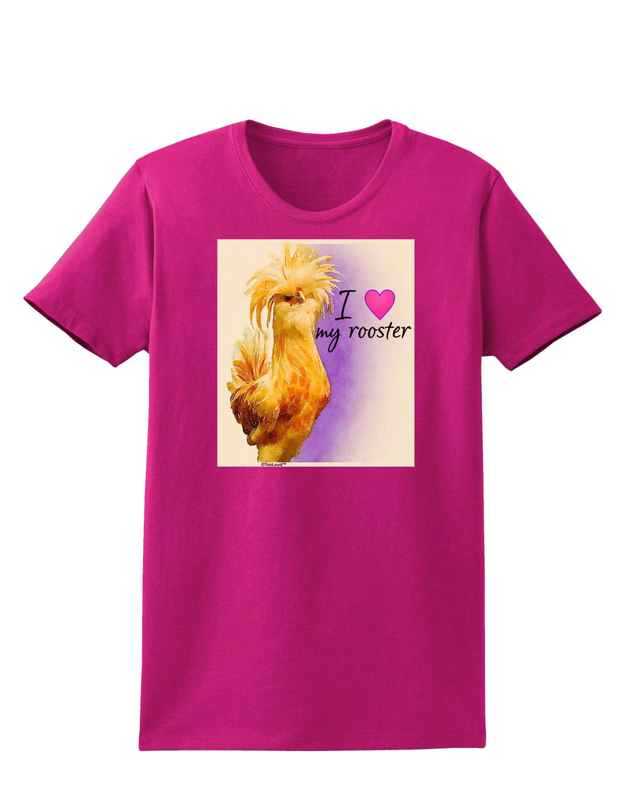 I Heart My Rooster Womens Dark T-Shirt-Wall Clock-TooLoud-Black-X-Small-Davson Sales