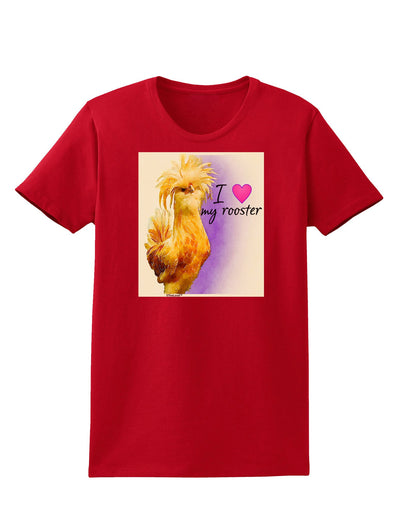 I Heart My Rooster Womens Dark T-Shirt-Wall Clock-TooLoud-Red-X-Small-Davson Sales