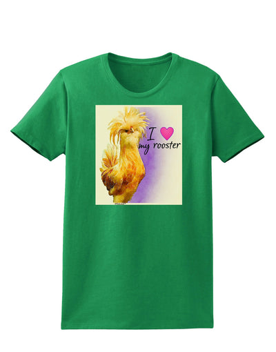 I Heart My Rooster Womens Dark T-Shirt-Wall Clock-TooLoud-Kelly-Green-X-Small-Davson Sales