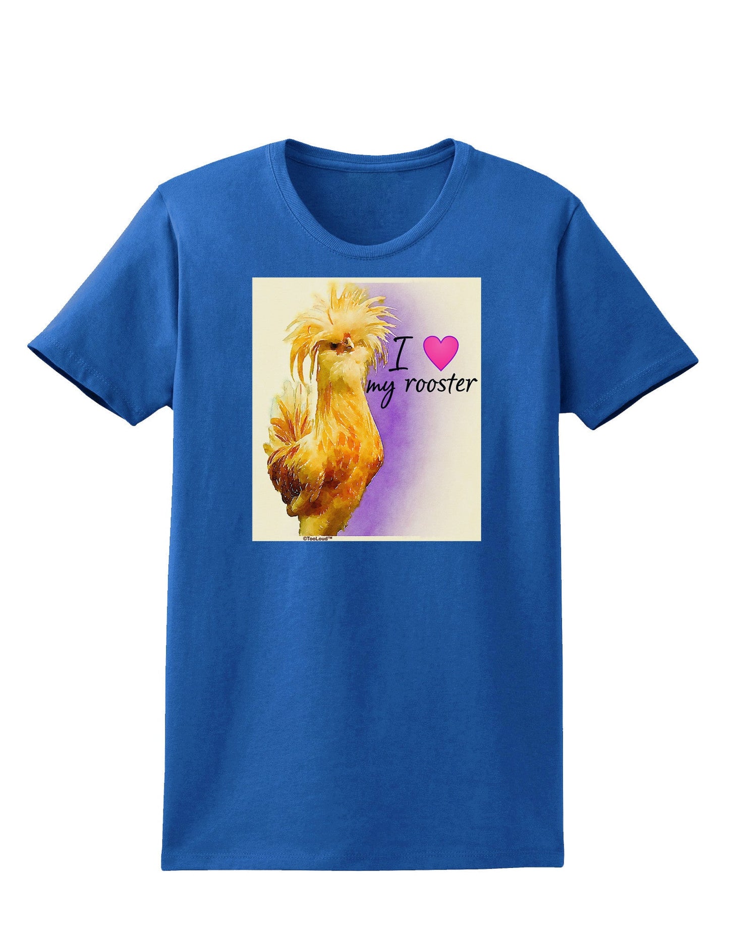 I Heart My Rooster Womens Dark T-Shirt-Wall Clock-TooLoud-Royal-Blue-X-Small-Davson Sales