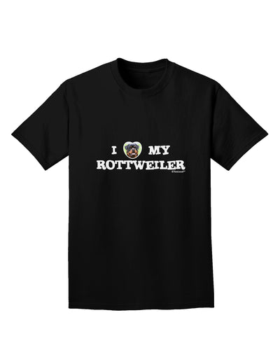 I Heart My Rottweiler Adult Dark T-Shirt by TooLoud-Mens T-Shirt-TooLoud-Black-Small-Davson Sales