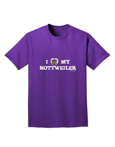 I Heart My Rottweiler Adult Dark T-Shirt by TooLoud-Mens T-Shirt-TooLoud-Purple-Small-Davson Sales