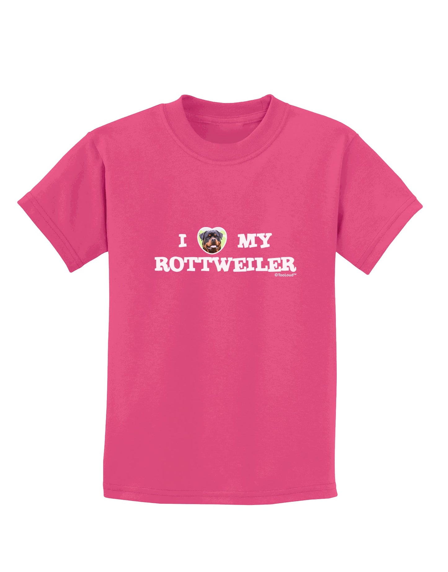 I Heart My Rottweiler Childrens Dark T-Shirt by TooLoud-Childrens T-Shirt-TooLoud-Sangria-X-Small-Davson Sales