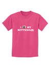 I Heart My Rottweiler Childrens Dark T-Shirt by TooLoud-Childrens T-Shirt-TooLoud-Sangria-X-Small-Davson Sales