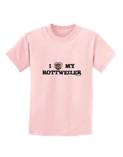 I Heart My Rottweiler Childrens T-Shirt by TooLoud-Childrens T-Shirt-TooLoud-PalePink-X-Small-Davson Sales