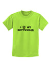 I Heart My Rottweiler Childrens T-Shirt by TooLoud-Childrens T-Shirt-TooLoud-Lime-Green-X-Small-Davson Sales