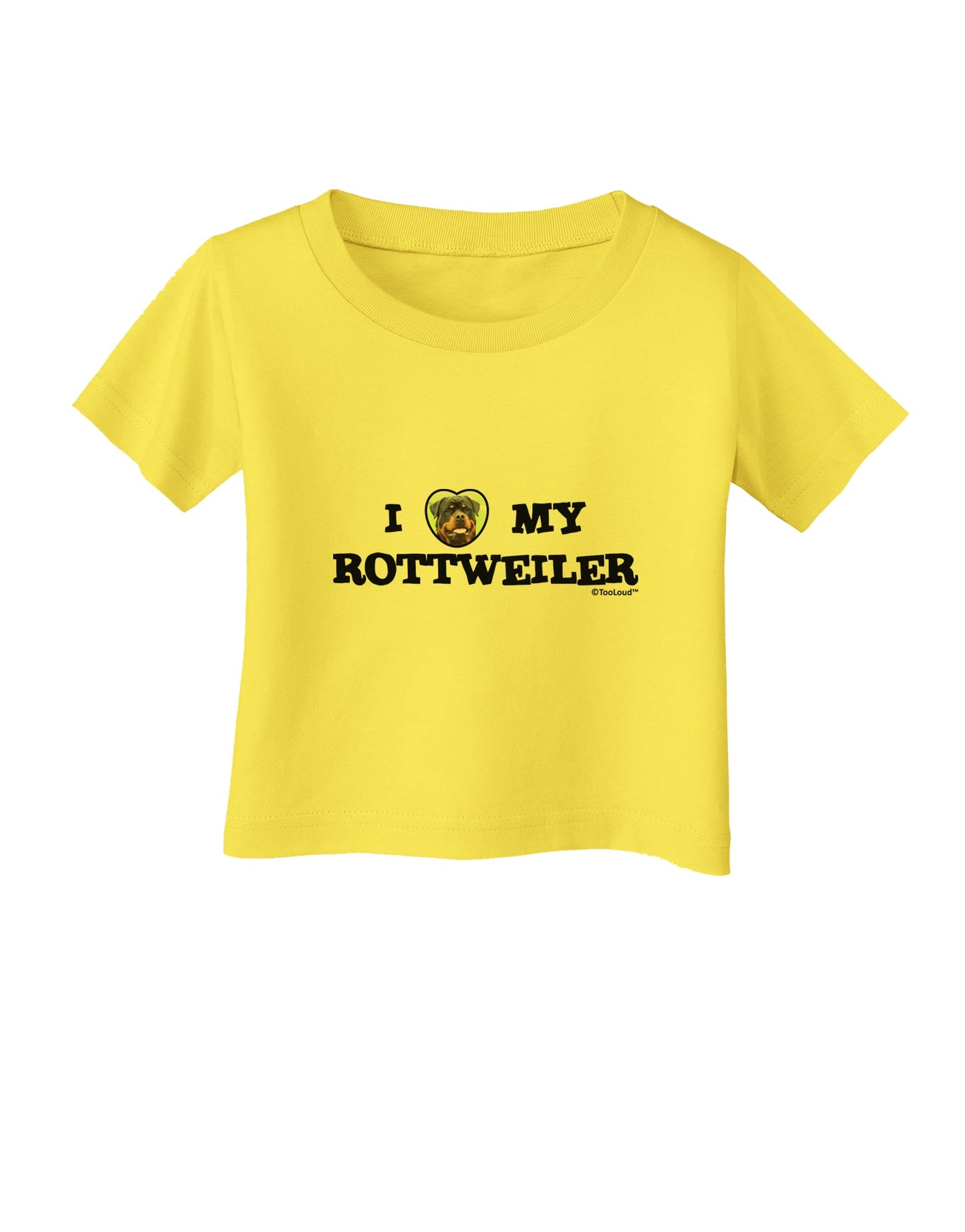 I Heart My Rottweiler Infant T-Shirt by TooLoud-Infant T-Shirt-TooLoud-Yellow-06-Months-Davson Sales