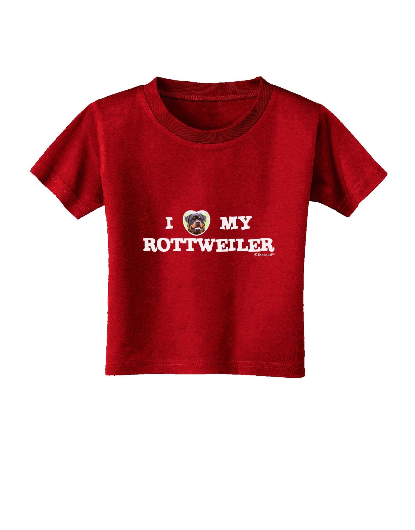 I Heart My Rottweiler Toddler T-Shirt Dark by TooLoud-Toddler T-Shirt-TooLoud-Red-2T-Davson Sales