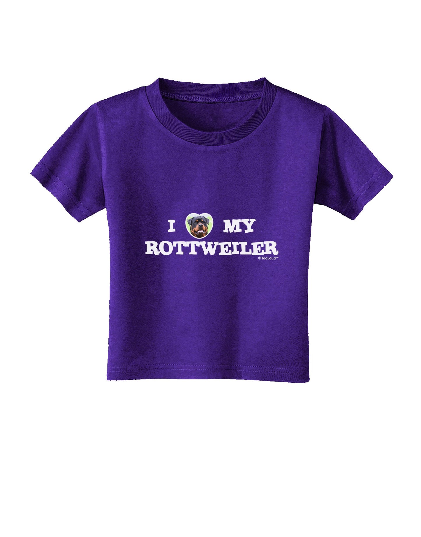 I Heart My Rottweiler Toddler T-Shirt Dark by TooLoud-Toddler T-Shirt-TooLoud-Purple-2T-Davson Sales