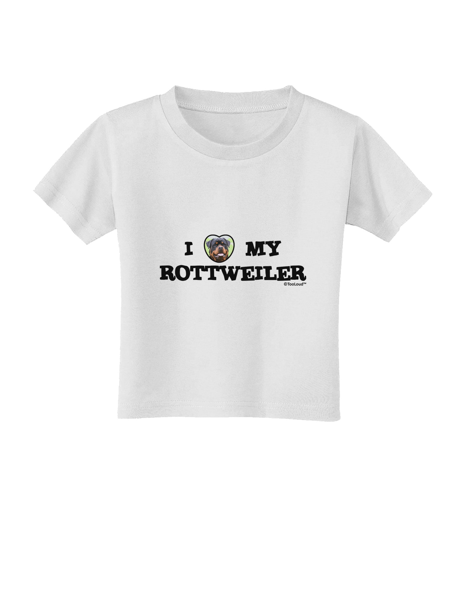 I Heart My Rottweiler Toddler T-Shirt by TooLoud-Toddler T-Shirt-TooLoud-White-2T-Davson Sales