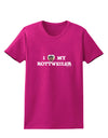 I Heart My Rottweiler Womens Dark T-Shirt by TooLoud-Womens T-Shirt-TooLoud-Hot-Pink-Small-Davson Sales