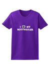 I Heart My Rottweiler Womens Dark T-Shirt by TooLoud-Womens T-Shirt-TooLoud-Purple-X-Small-Davson Sales