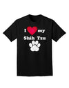 I Heart My Shih Tzu Adult Dark T-Shirt by TooLoud-Mens T-Shirt-TooLoud-Black-Small-Davson Sales