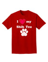 I Heart My Shih Tzu Adult Dark T-Shirt by TooLoud-Mens T-Shirt-TooLoud-Red-Small-Davson Sales