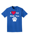 I Heart My Shih Tzu Adult Dark T-Shirt by TooLoud-Mens T-Shirt-TooLoud-Royal-Blue-Small-Davson Sales