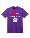 I Heart My Shih Tzu Adult Dark T-Shirt by TooLoud-Mens T-Shirt-TooLoud-Purple-Small-Davson Sales