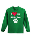 I Heart My Shih Tzu Adult Long Sleeve Dark T-Shirt by TooLoud-TooLoud-Kelly-Green-Small-Davson Sales