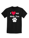 I Heart My Shih Tzu Childrens Dark T-Shirt by TooLoud-Childrens T-Shirt-TooLoud-Black-X-Small-Davson Sales