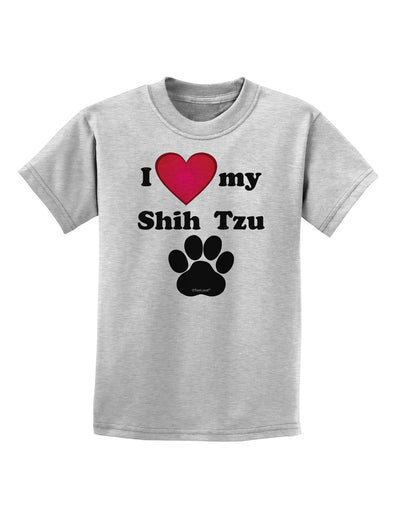 I Heart My Shih Tzu Childrens T-Shirt by TooLoud-TooLoud-AshGray-X-Small-Davson Sales