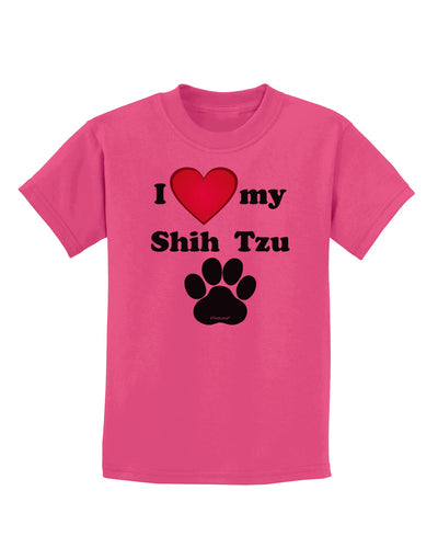 I Heart My Shih Tzu Childrens T-Shirt by TooLoud-TooLoud-Sangria-X-Small-Davson Sales