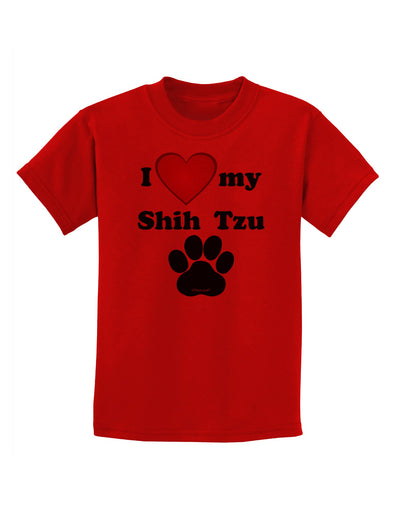 I Heart My Shih Tzu Childrens T-Shirt by TooLoud-TooLoud-Red-X-Small-Davson Sales