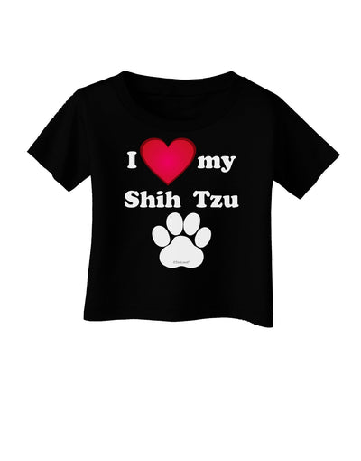 I Heart My Shih Tzu Infant T-Shirt Dark by TooLoud-TooLoud-Black-06-Months-Davson Sales