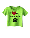 I Heart My Shih Tzu Infant T-Shirt by TooLoud-TooLoud-Lime-Green-06-Months-Davson Sales