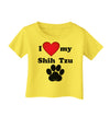 I Heart My Shih Tzu Infant T-Shirt by TooLoud-TooLoud-Yellow-06-Months-Davson Sales