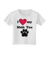 I Heart My Shih Tzu Toddler T-Shirt by TooLoud-Toddler T-Shirt-TooLoud-White-2T-Davson Sales