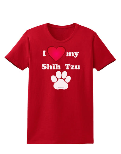 I Heart My Shih Tzu Womens Dark T-Shirt by TooLoud-TooLoud-Red-X-Small-Davson Sales