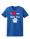 I Heart My Shih Tzu Womens Dark T-Shirt by TooLoud-TooLoud-Royal-Blue-X-Small-Davson Sales