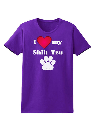 I Heart My Shih Tzu Womens Dark T-Shirt by TooLoud-TooLoud-Purple-X-Small-Davson Sales