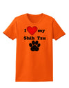 I Heart My Shih Tzu Womens T-Shirt by TooLoud-TooLoud-Orange-X-Small-Davson Sales