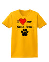 I Heart My Shih Tzu Womens T-Shirt by TooLoud-TooLoud-Gold-X-Small-Davson Sales