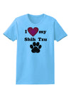 I Heart My Shih Tzu Womens T-Shirt by TooLoud-TooLoud-Aquatic-Blue-X-Small-Davson Sales